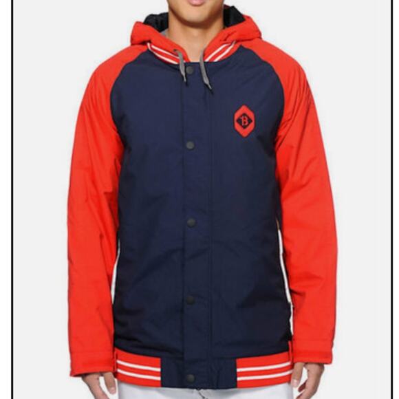 Burton Haze Red 10K Varsity Snowboard Ski Jacket Ballpoint Burner Red & Blue XL - Picture 9 of 12
